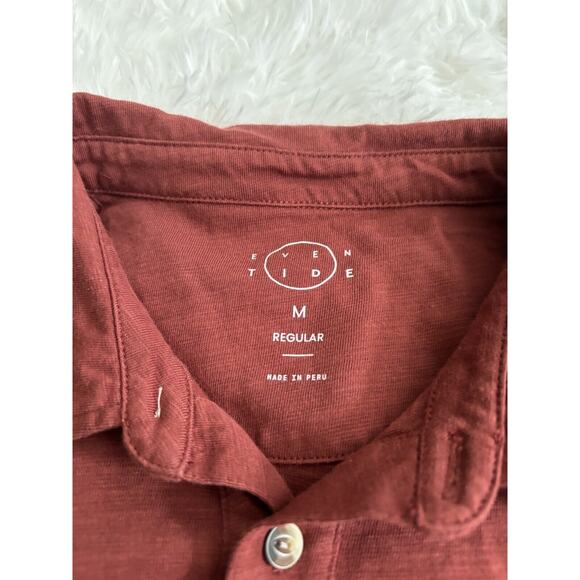 Even Tide Men’s Sz. M Burnt Orange/ Red Knit Polo. Excellent Condition - Picture 6 of 11